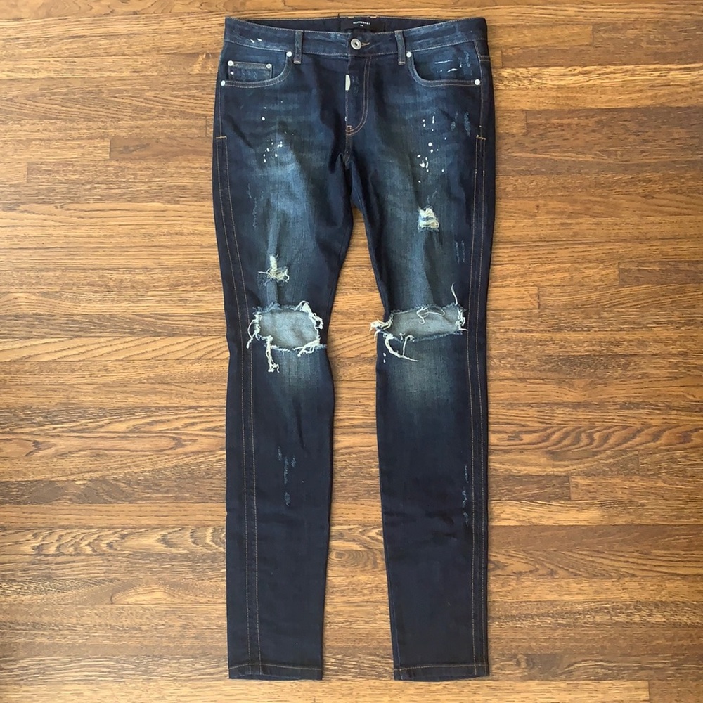 Men’s Represent Blue Skinny Stretch Jeans
